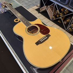 Crafter TC035 Natural High Gloss Concert Acoustic Electric Guitar