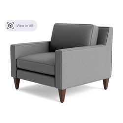 Joybird Levi Chair in Gun Smoke Gray - $1491 Retail - New Open Box - Delivery Available