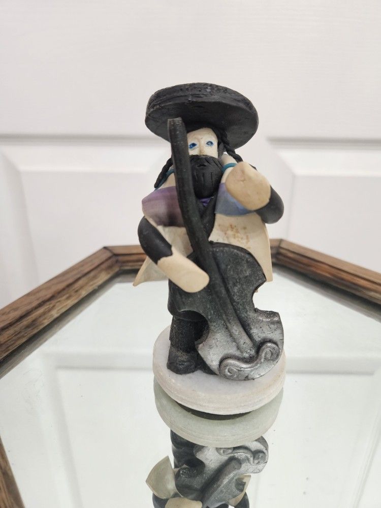 Jewish Rabbi Figurines Hand Crafted Judaica EUC