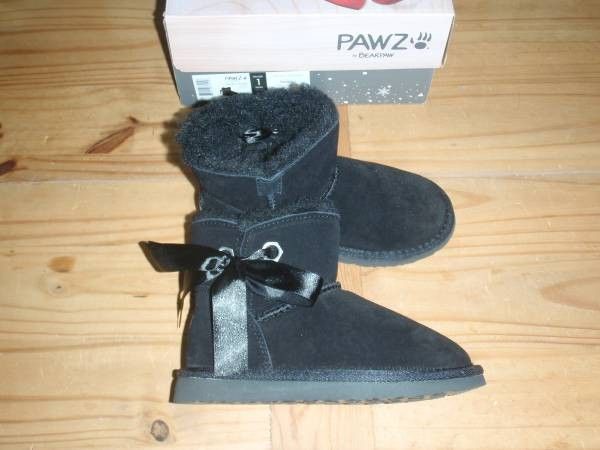 Brand New - Bearpaw Boots - Black - Size 1 Youth