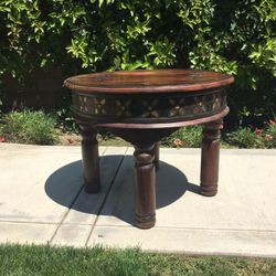 Gorgeous vintage unique round side table