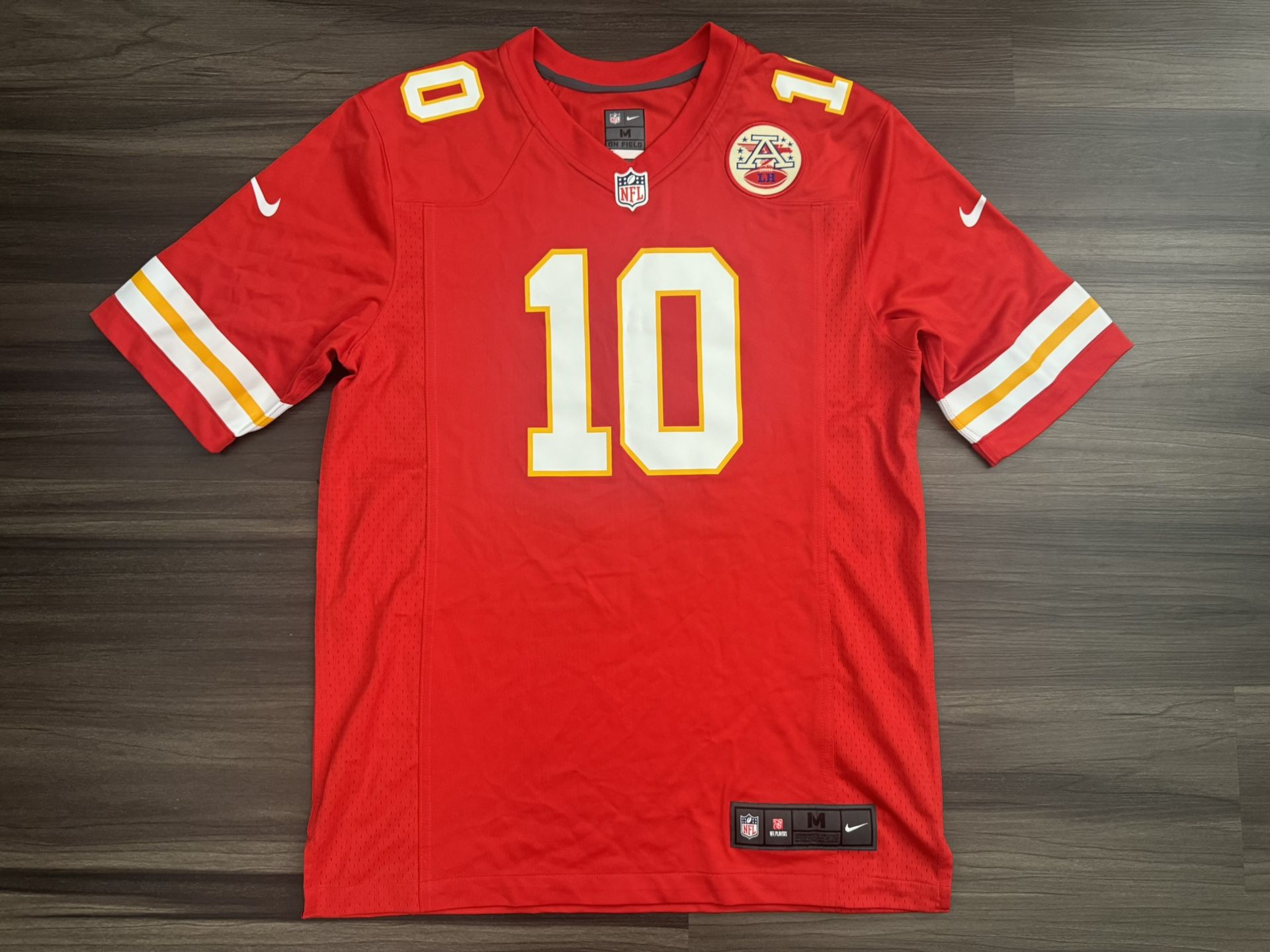 Nike Kansas City Chiefs Tyreek Hill #10 2021 On Field Home Jersey Men’s Medium