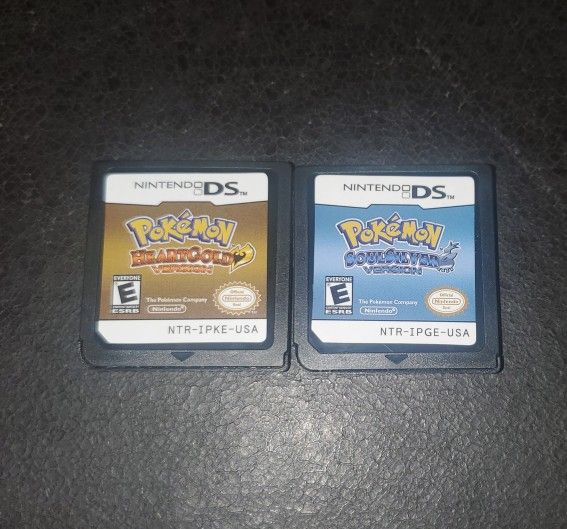 Pokemon HeartGold And Pokemon SoulSilver Nintendo DS Video Game Cartridge