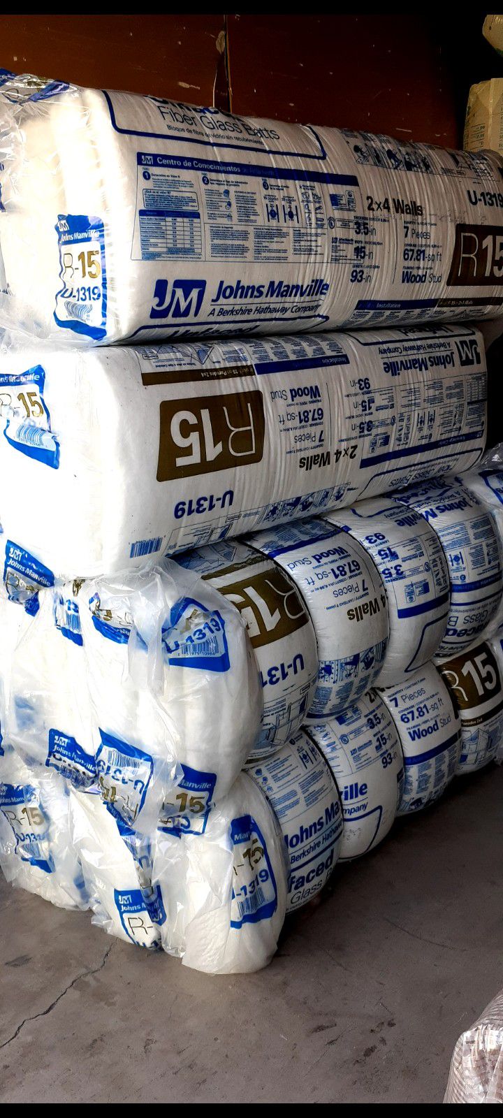 Insulation For Walls 2x4 R15x15 Cover 67 Square Feet Each Bag The Price Is For Each Unface  Soundproof Insulation 