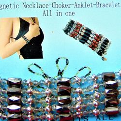  Magnetic Beaded Necklace / Choker / Anklet / Bracelet (O)