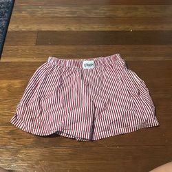 Red Striped Shorts 
