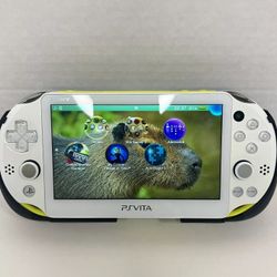 PS Vita 2000 Lime Green Modded with lots of games, Usb charger, and 128 sd card