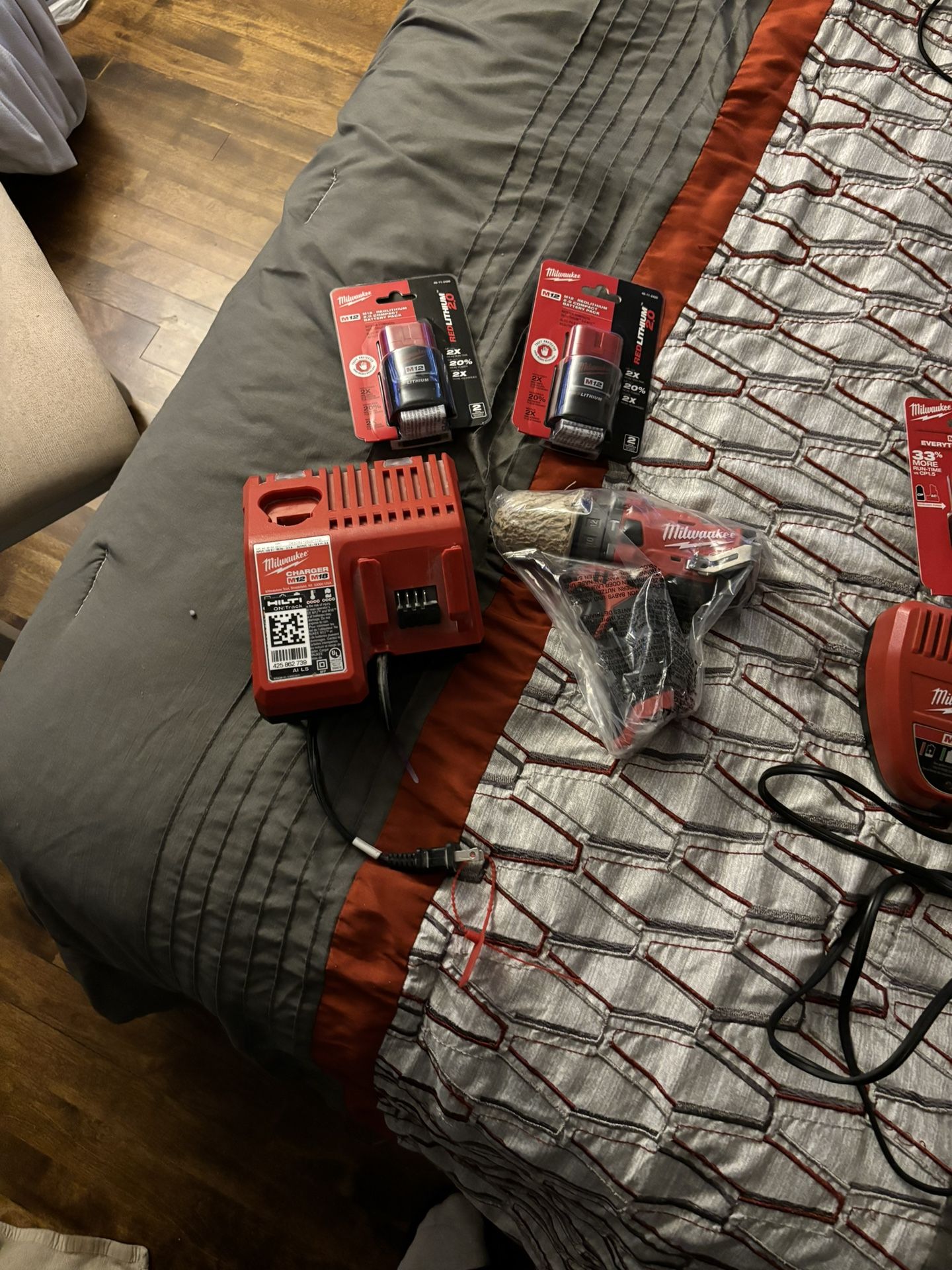 Milwaukee Fuel Drills With Two Sets Of Batteries All Brand New And Chargers