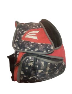 Youth Baseball Bag Backpack Red White Black
