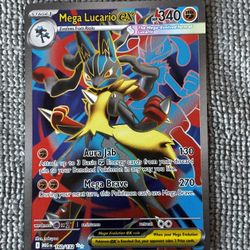 Mega Lucario Ex 160/132 Pokemon Mega Evolution Ultra Rare Full Art NM
