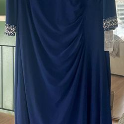 Alex Evenings Navy Dress (18) 