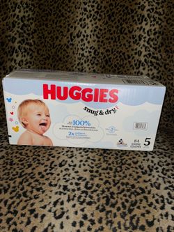 Box of 84 Huggies snug & dry size 5 $20 firm on price