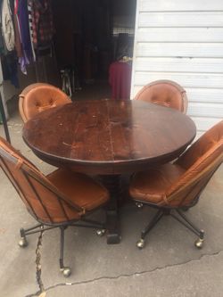 Solid wood table and 4 chairs