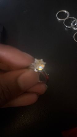 925 silver 2.5 carat lab diamond ring