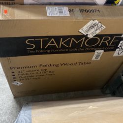 Stackmore Wood Folding Card Table 