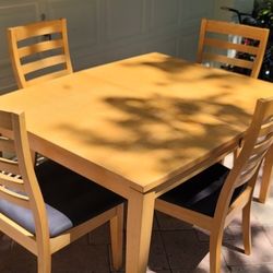 Honey oak dining room set.