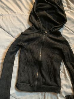 Tight Black Zip Up Sweater