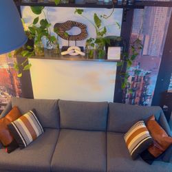 Grey mid century modern (contemporary) couch