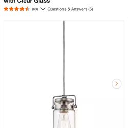 Brushed Nickel Pendant Light 