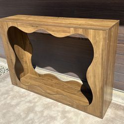 Wavy Wood Console Table