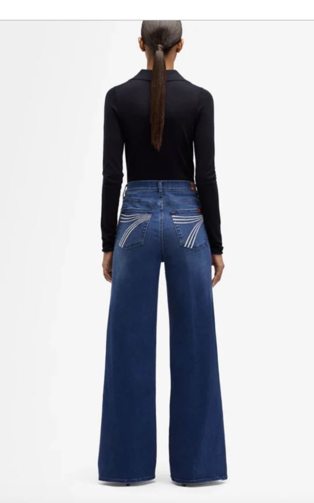 NWT 7 FOR ALL MANKIND Dojo Ultra High Rise Jo Jean - Crater Wash Size 31