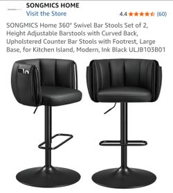 Modern Bar Stools - Set of Two.