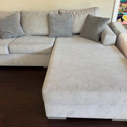 Custom Large Couch With Chaise And Removable Fabric Covers