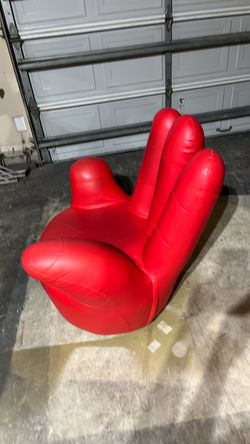 Red finger chair