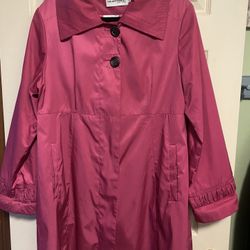 Woman’s Hilary Radly Red Raincoat 