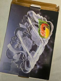 Frosted glass serving tray