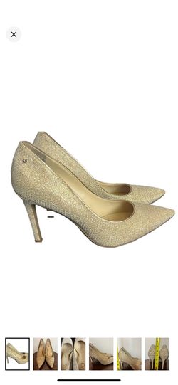 Circus by Sam Edelman light gold shimmer glitter heel 7.5