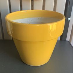 Yellow Ceramic Planter Pot 