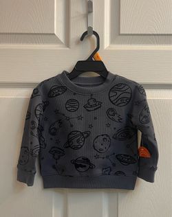 Brand new Baby Boy slate grey sweatshirt size 12 months