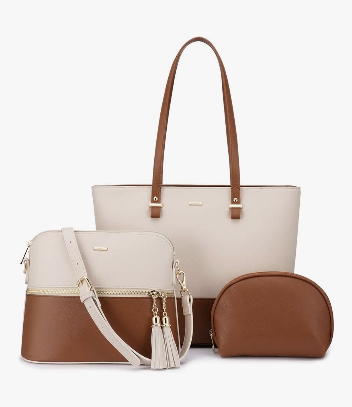 Handbags For Women Shoulders Bag Tote Satchel Hobo 3 Pieces Lovevook