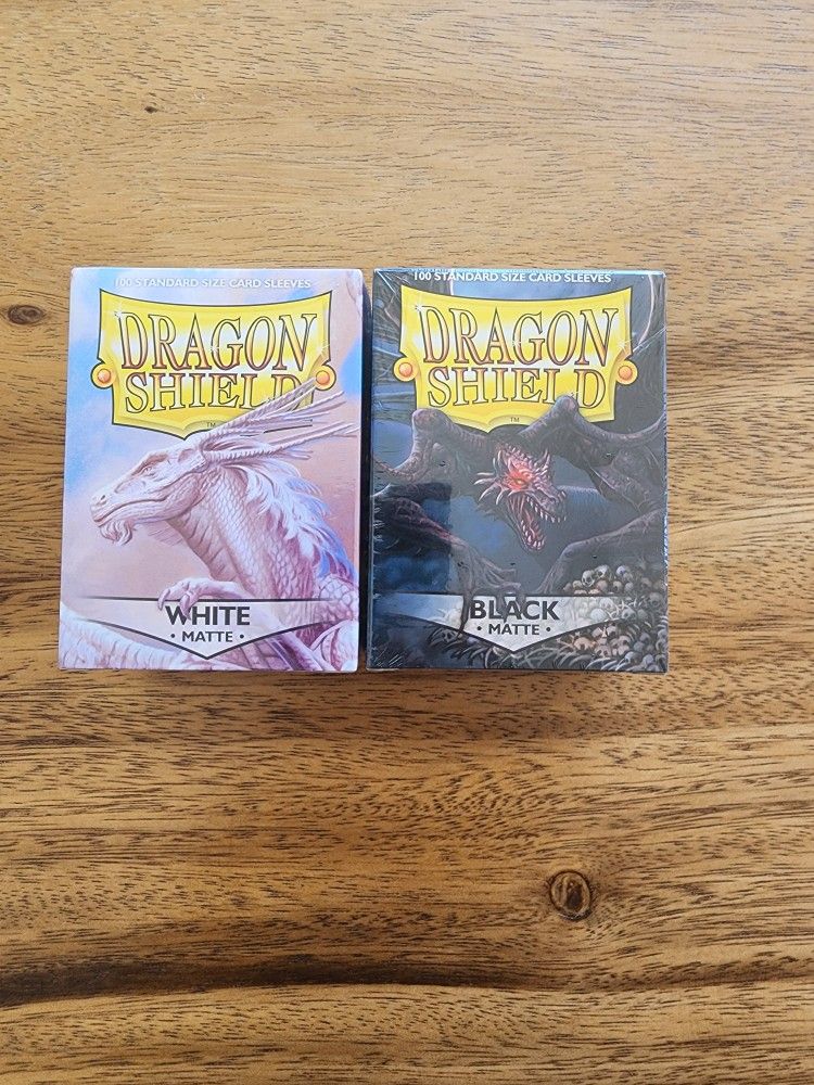 Dragon Shield 100ct Black Matte & White Matte Deck Sleeves