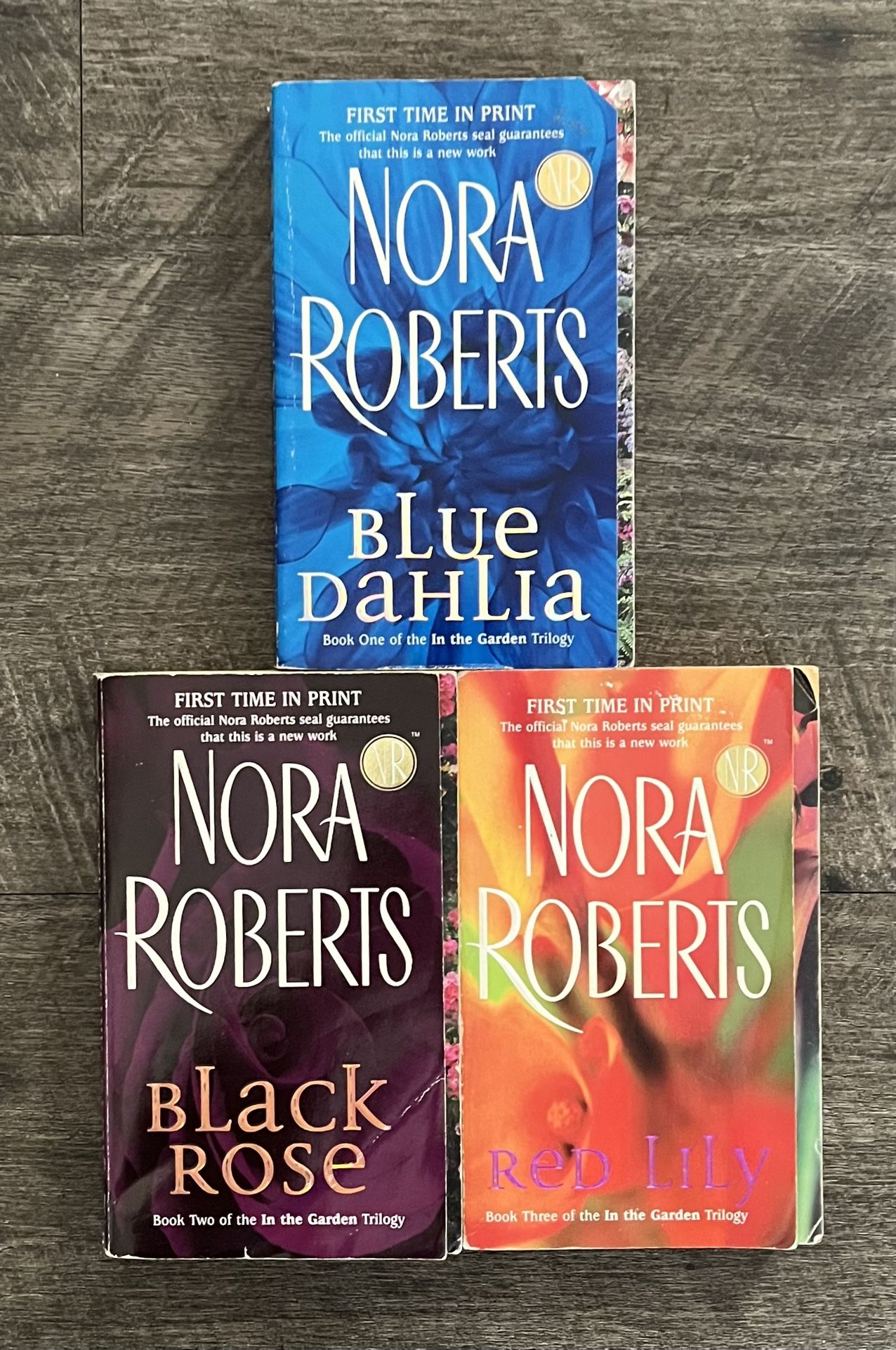 Nora Roberts' "IN THE GARDEN" Trilogy (Lot of 3 Books)