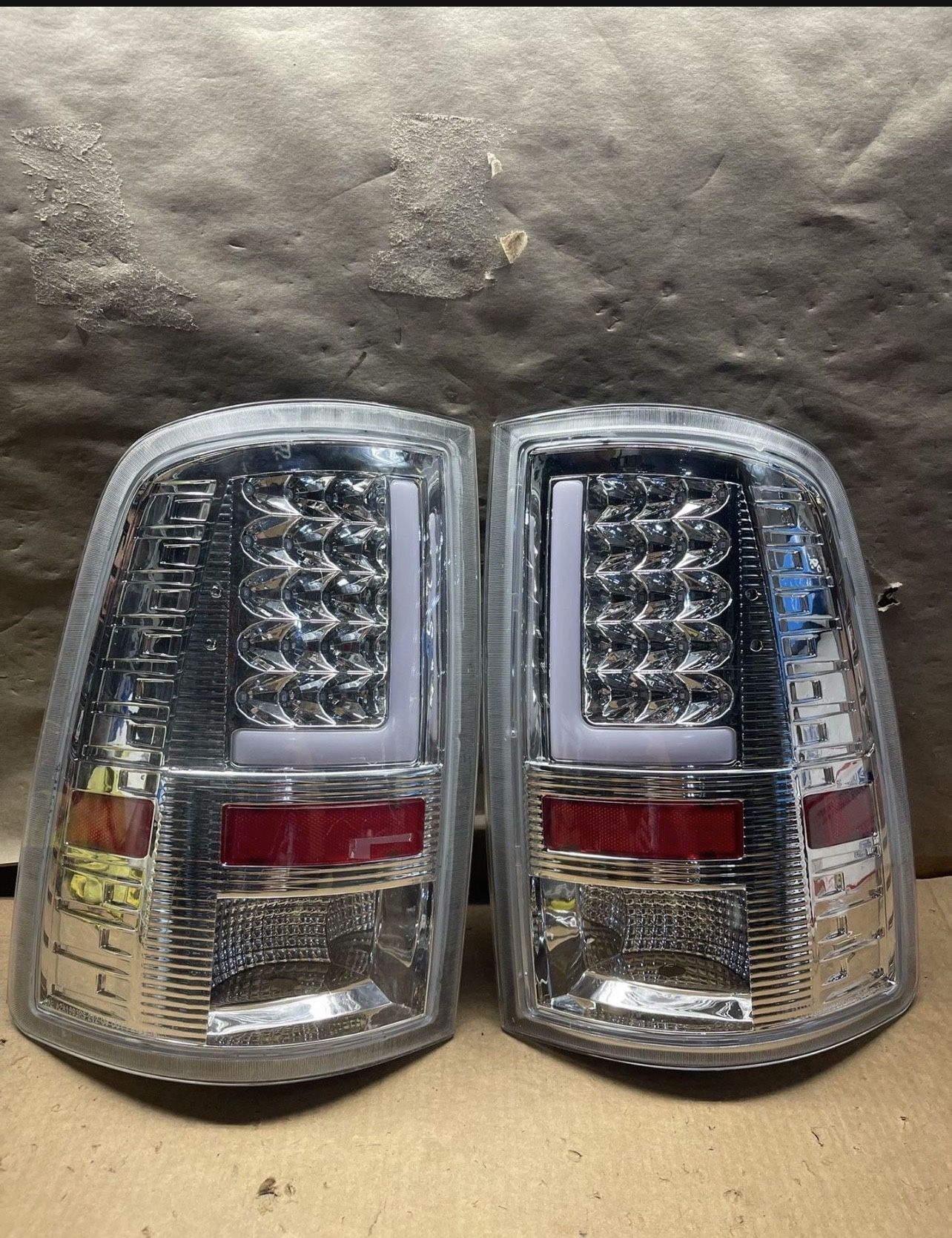 #OT15 2010-2017 Dodge Ram Chrome LED Bar Tail Light Pair