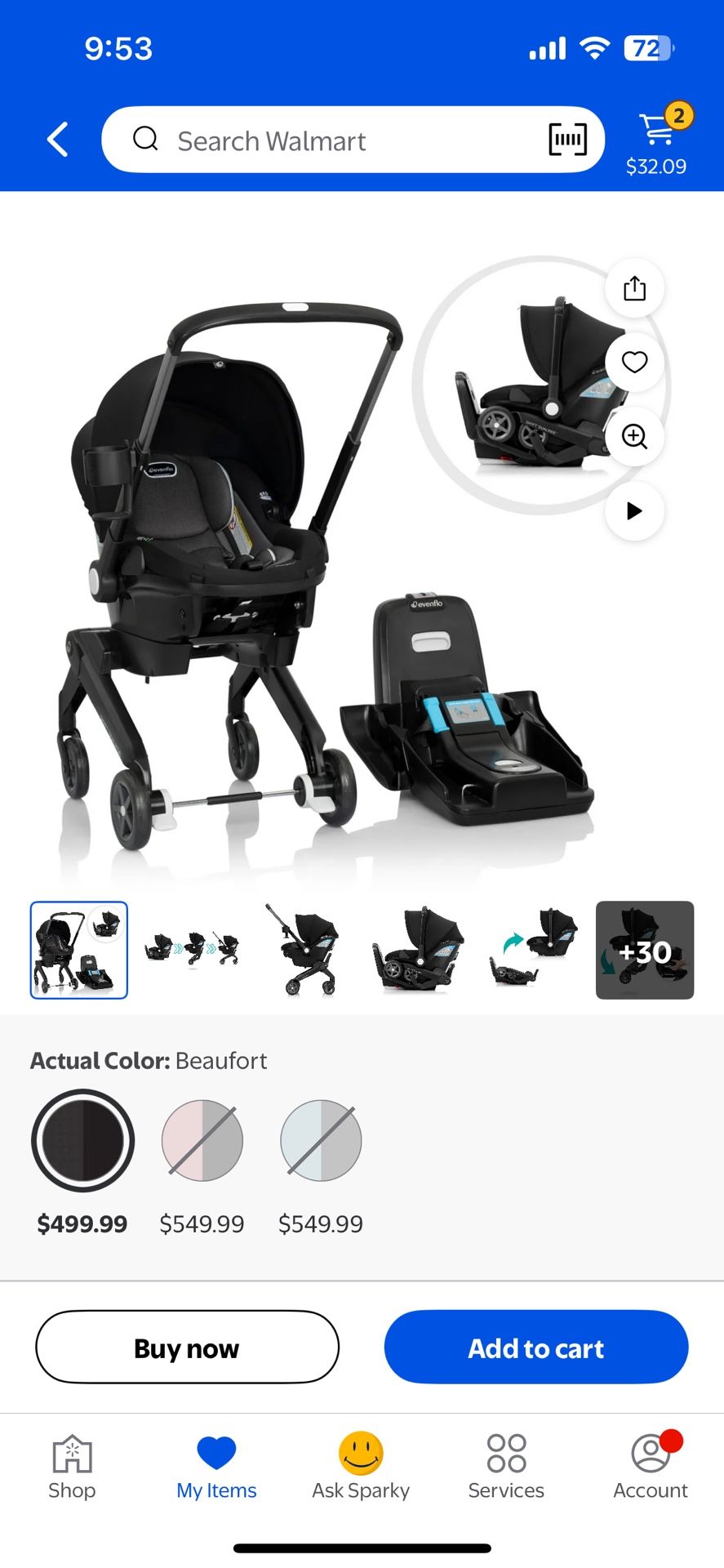 Shyft DualRide Infant Car Seat and Stroller Combo