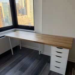 IKEA Karlby Desk + Alex Drawer – Excellent Condition
