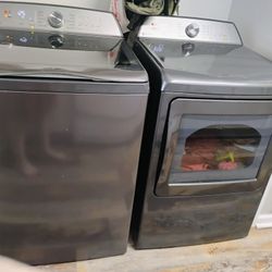 GE Profile top loading washer and front loading dryer, sell as a set only. Serious inquiries only