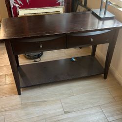 Black Console TV Table