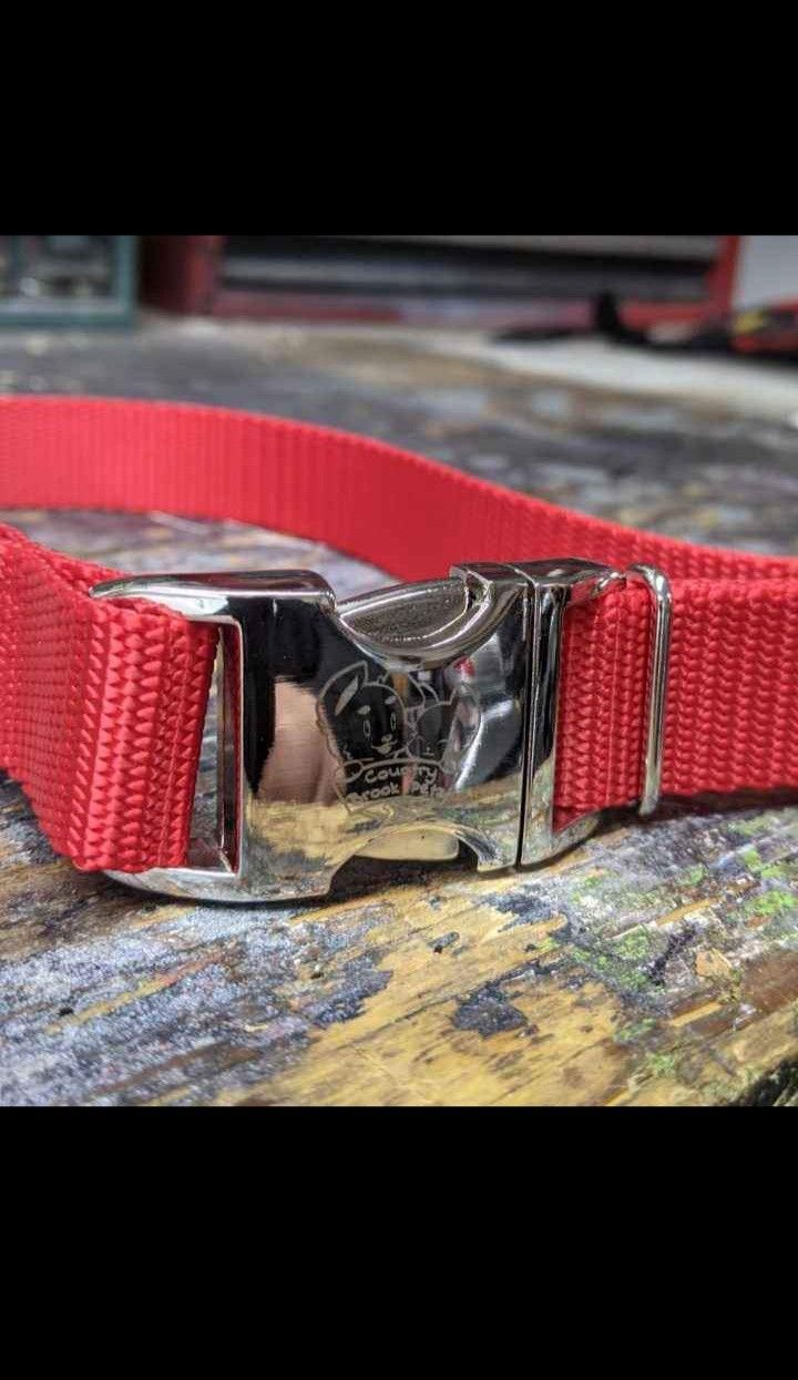 Country Brook Design - Vibrant 26 Color Selection - Premium Nylon Dog Collar with Metal Buckle