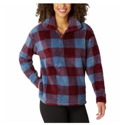 Eddie Bauer Ladies Plush Quarter Zip Sweatshirt 