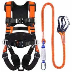 Full Body Safety Harness with Lanyard Kit