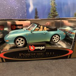 1:18 Scale 1994 Porsche 911 Cabriolet Diecast Car. New Unopened.