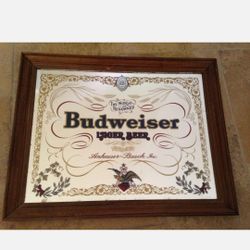 Vintage Budweiser Bar Mirror