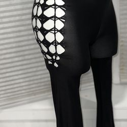 Handmade Braided Flare Leggings- Small