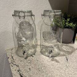 Glass Mason Jar Drink Dispensers