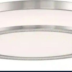 Luxury LED Ceiling Fixture 16" In Brushed Nickel