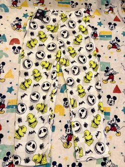 THE NIGHTMARE BEFORE CHRISTMAS ADULT SUPERMINKY FLEECE PANTS SIZE LARGE